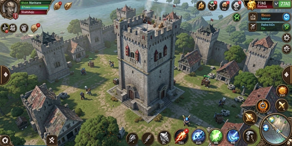 Tampilan gameplay menara pertahanan yang seru dan strategis.
