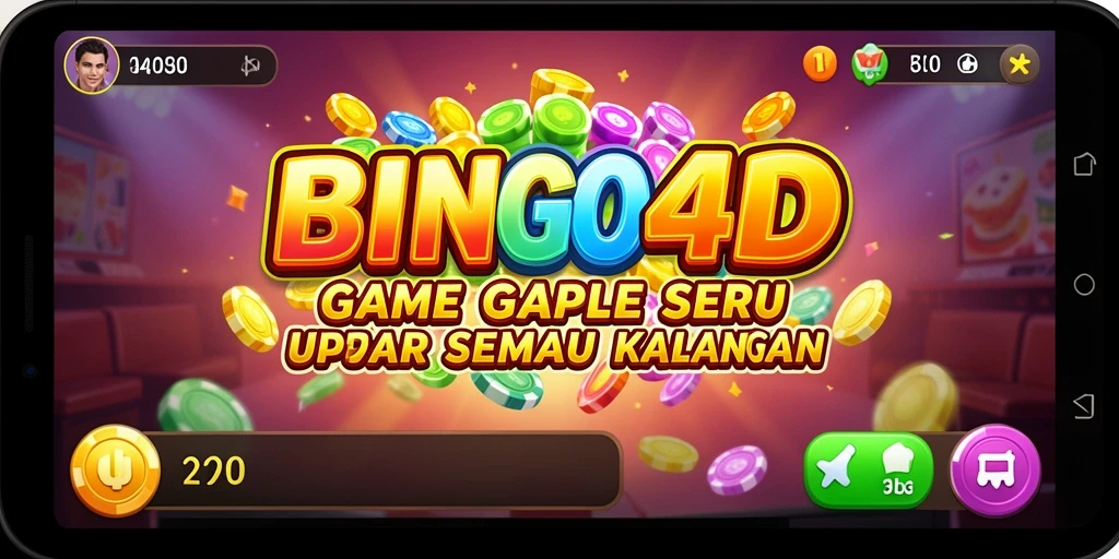 Tampilan gameplay BINGO4D yang menarik dan seru dalam bermain gaple.