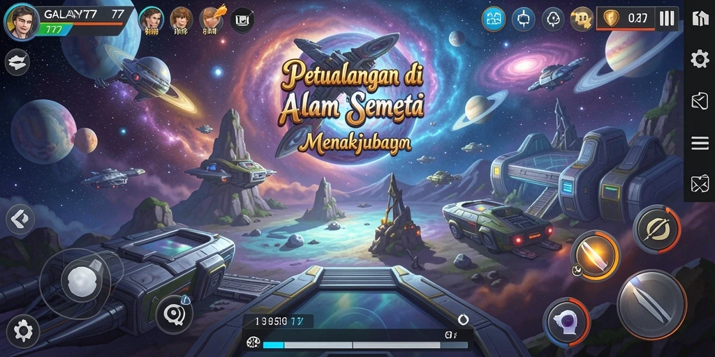 Gameplay seru di GALAXY77 dengan eksplorasi galaksi yang menantang.