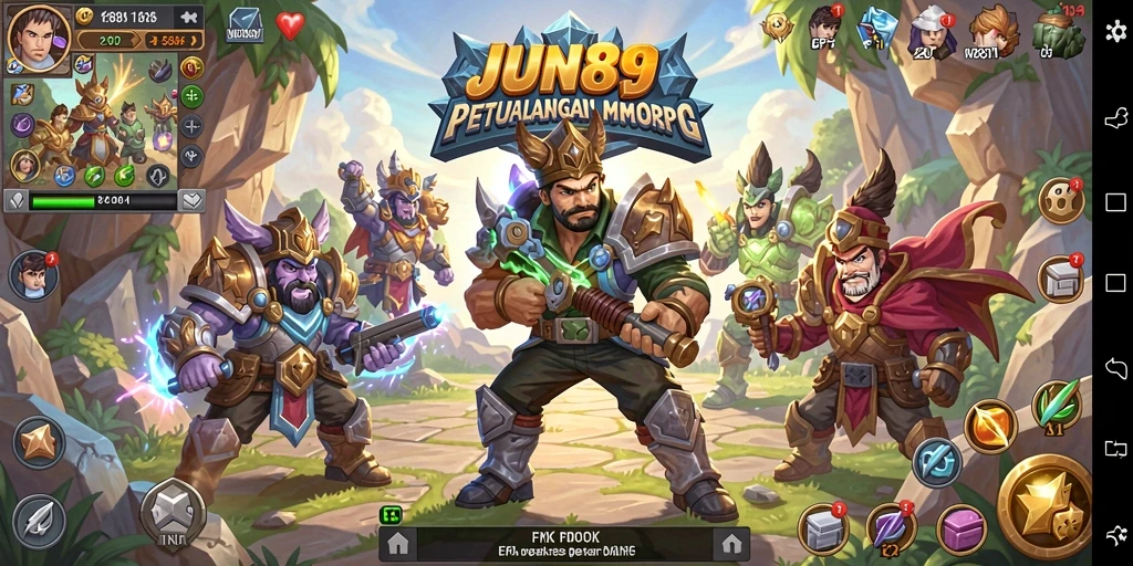 Tangkapan layar menampilkan pertempuran seru di dunia <strong>JUN88</strong>.