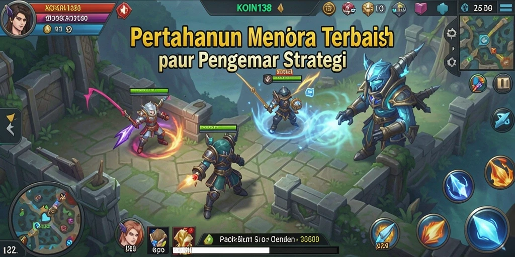 Tampilan gameplay menara pertahanan KOIN138 yang seru dan penuh strategi.