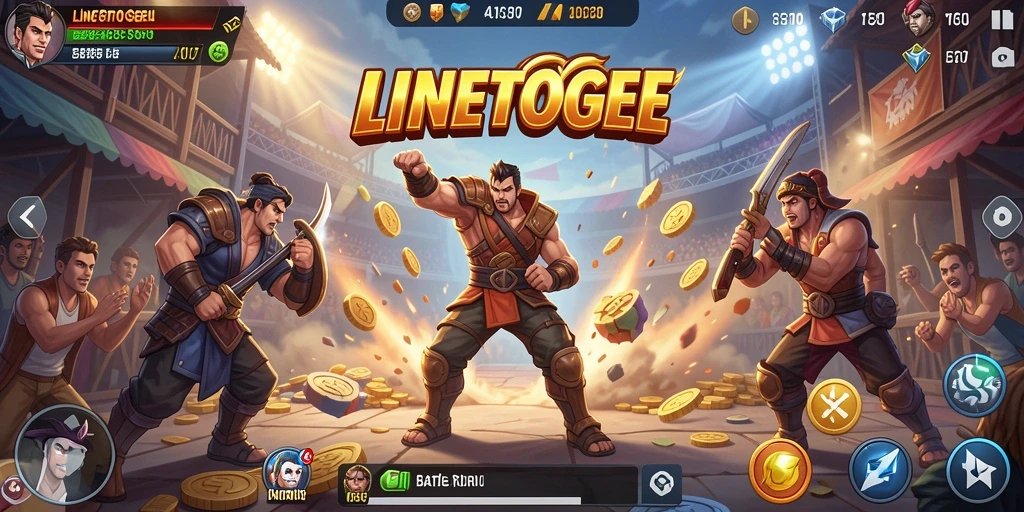 Gameplay seru dan mendebarkan di LINETOGEL, penuh aksi Battle Royale.