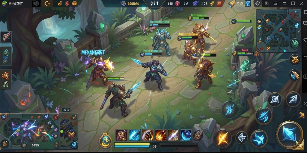Tampilan menegangkan dari pertempuran MOBA di MENANGBET.