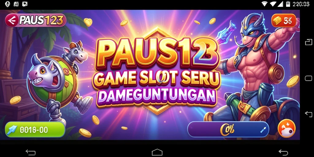 Tampilan permainan PAUS123 menampilkan aksi slot yang mendebarkan.
