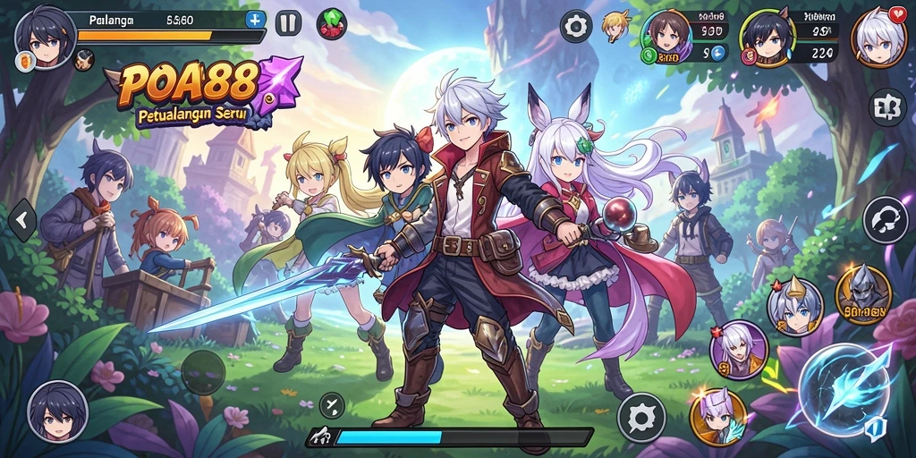 Gameplay seru dan petualangan karakter Anime yang menawan.