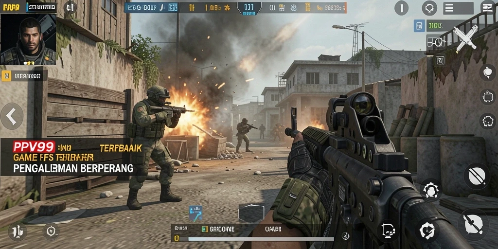 Screenshot gameplay PPV99 yang menampilkan pertempuran seru.