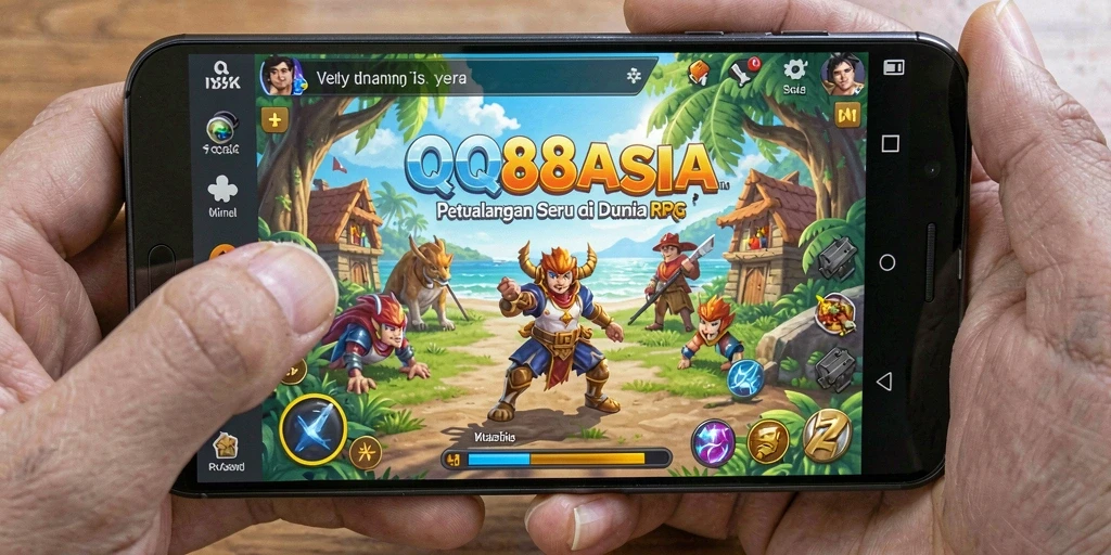 Gameplay QQ88ASIA menampilkan karakter dan pertempuran yang mendebarkan.