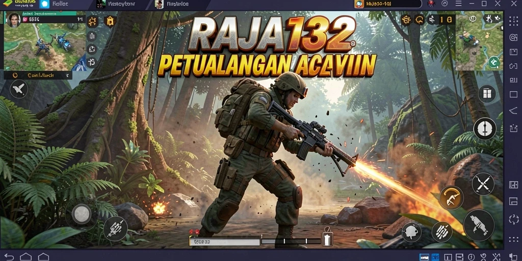Tangkapan layar utama RAJA132 menunjukkan pertarungan aksi yang mendebarkan.