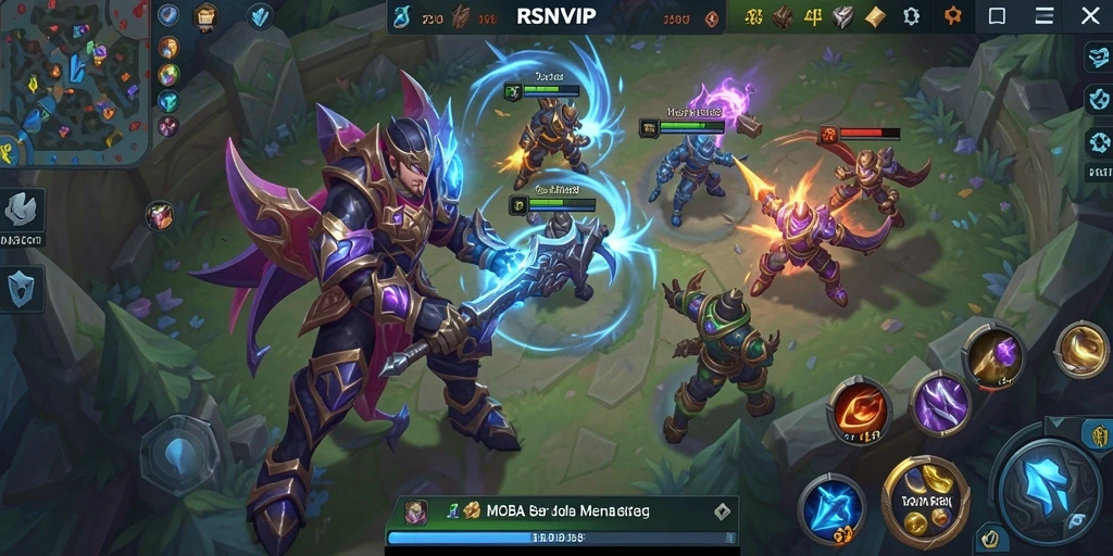 Gameplay seru dalam RSNVIP dengan pertempuran antar tim.