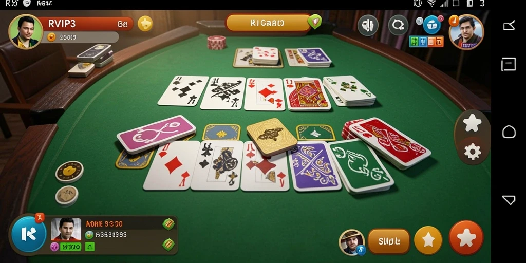 Screenshot utama RVIP3 menampilkan permainan Gaple yang menarik.