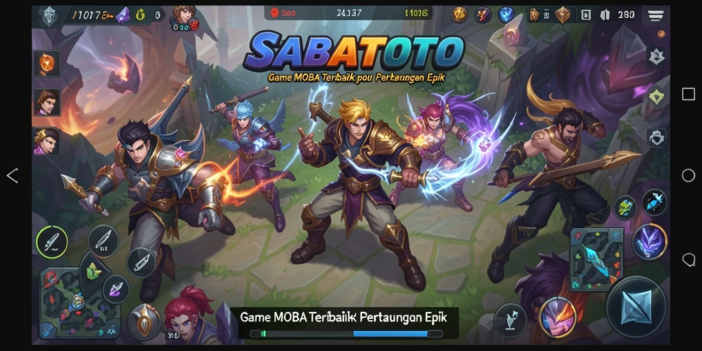 Tangkapan layar gameplay SABATOTO yang menampilkan pertarungan seru di arena.