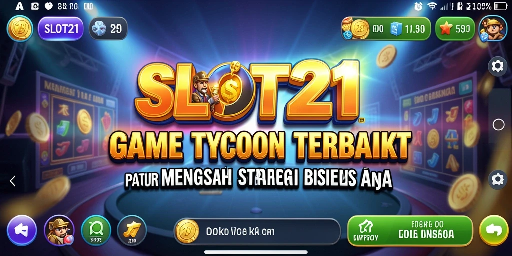 Tampilan gameplay SLOT21 yang menampilkan strategi bisnis yang menarik.