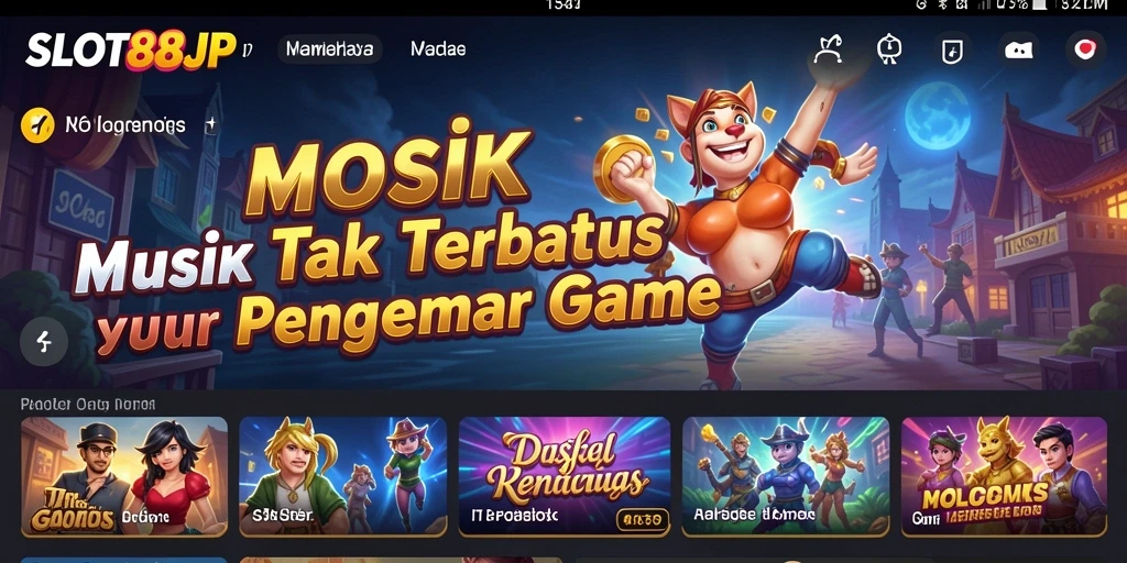 Tampilan gameplay SLOT88JP yang menampilkan interaksi musik seru.