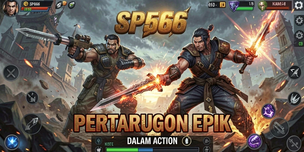 Gameplay aksi seru dalam SP666 menampilkan pertarungan yang mendebarkan.