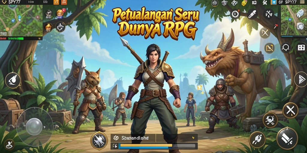 Tampilan gameplay SPY77 yang mendebarkan dalam pertempuran RPG.
