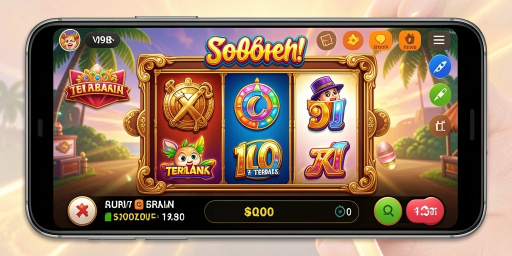 Tampilan menarik dari gameplay Slot V98 yang seru dan menghibur.
