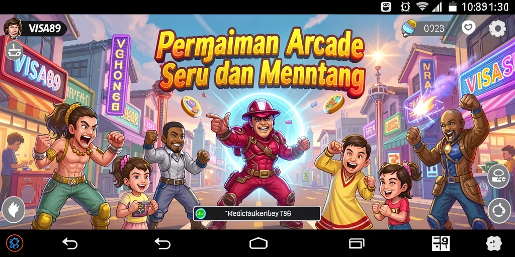Tampilan gameplay <strong>VISA89</strong> yang menarik dengan aksi penuh warna.