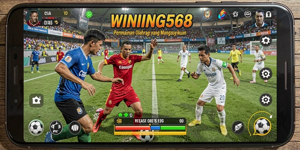 Tampilan gameplay WINNING568 yang menampilkan aksi olahraga yang seru.